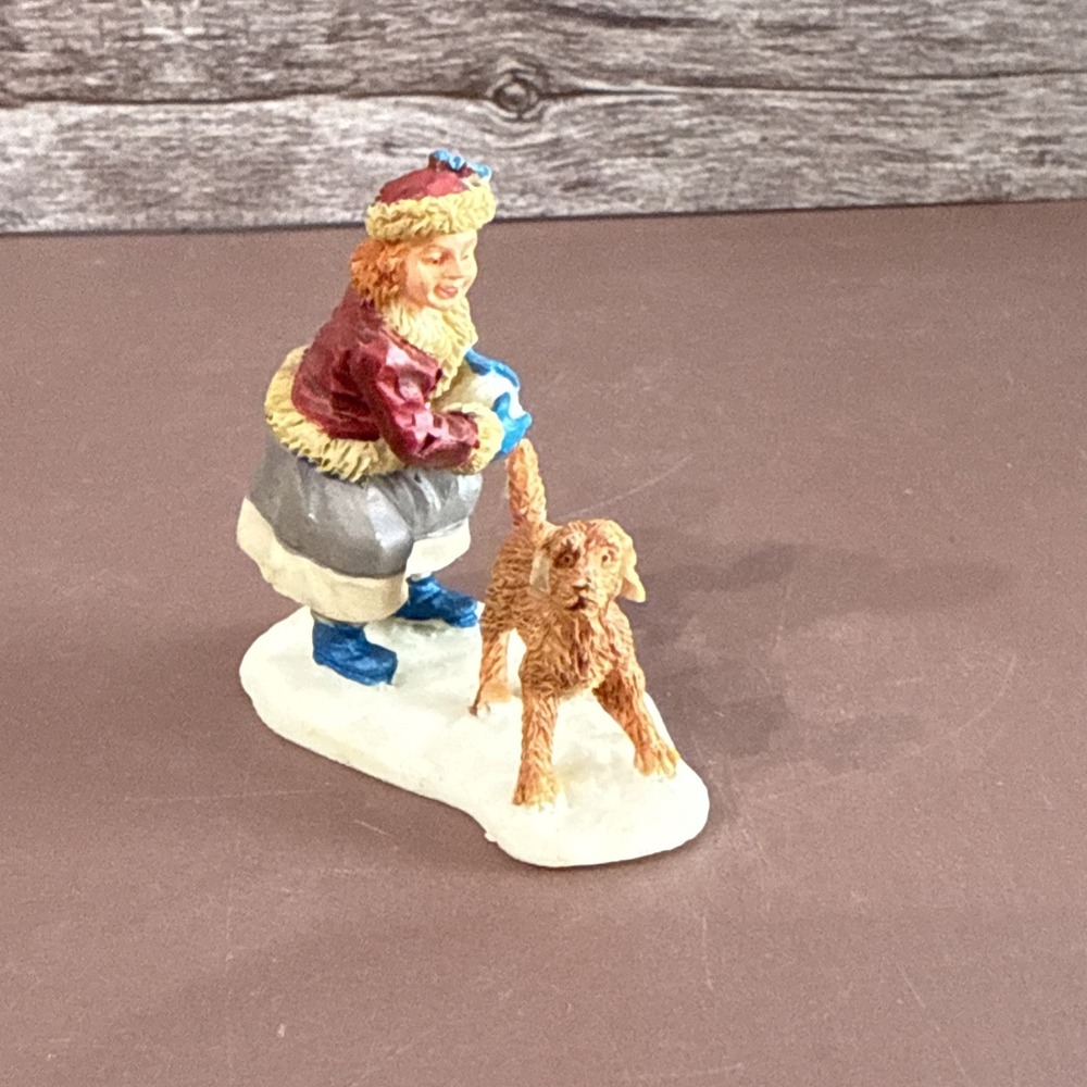 Christmas Village Figurine- Snowball Fight